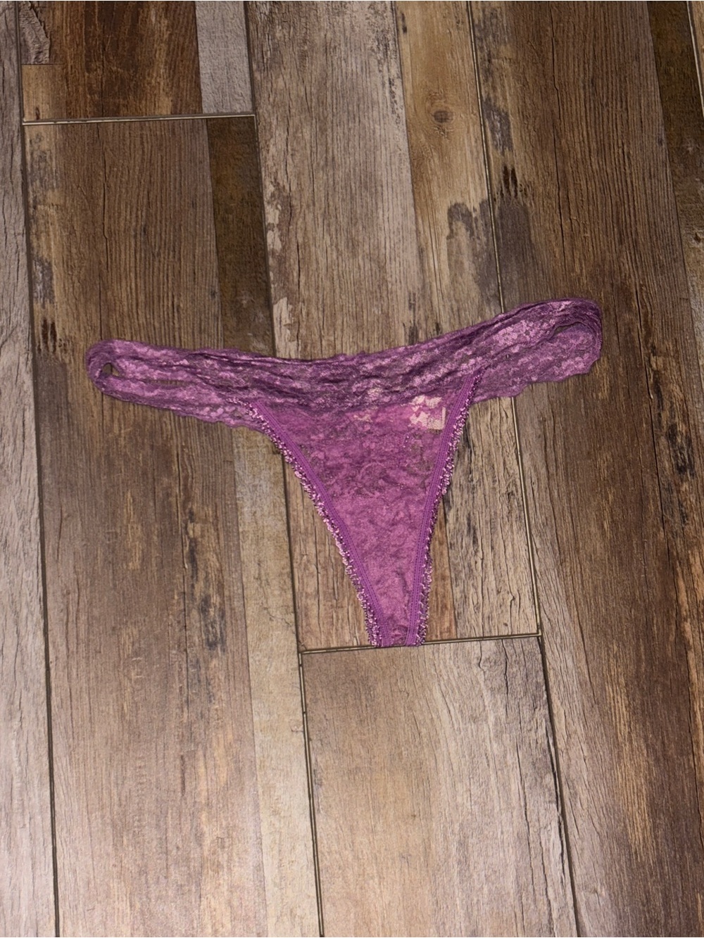 Purple Lace Thong Panty
